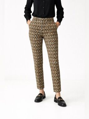 THE LIMITED STRAIGHT PANTS NWOT Straight Leg Ornate Design Size 10